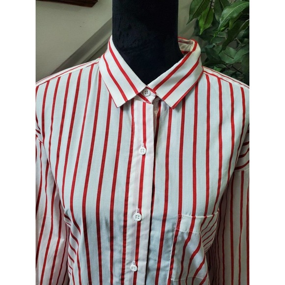 Vintage Dunloggin White Cotton Collared Long Sleeve Buttons Down Shirt Size 26W - Picture 3 of 12